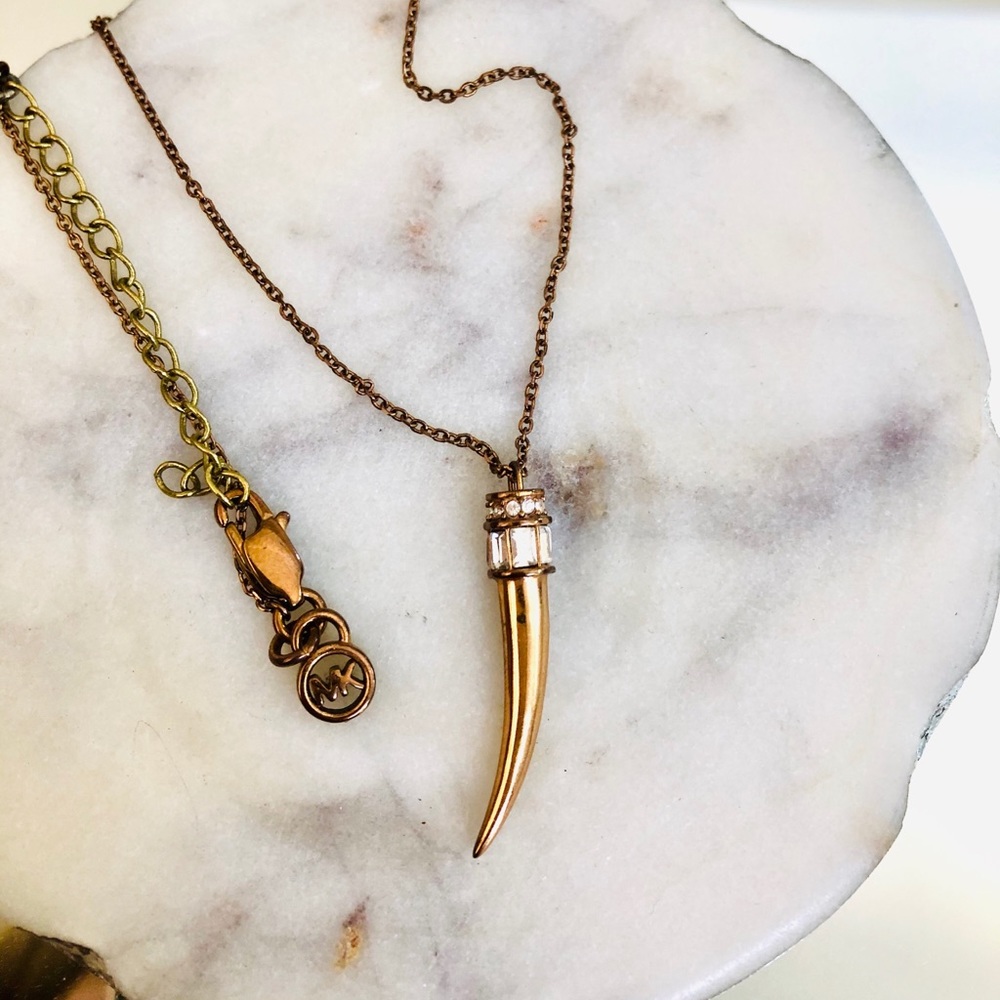 Michael Kors Rose Gold Baguette Necklace